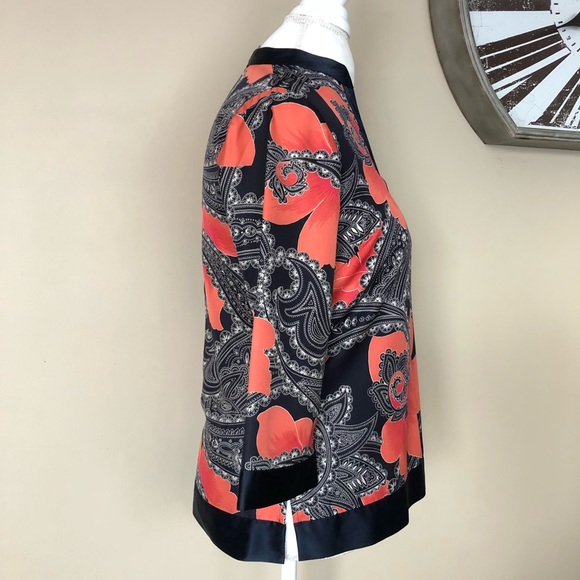 ๐HP๐ Ann Taylor Blue & Orange Blouse - Picture 4 of 8